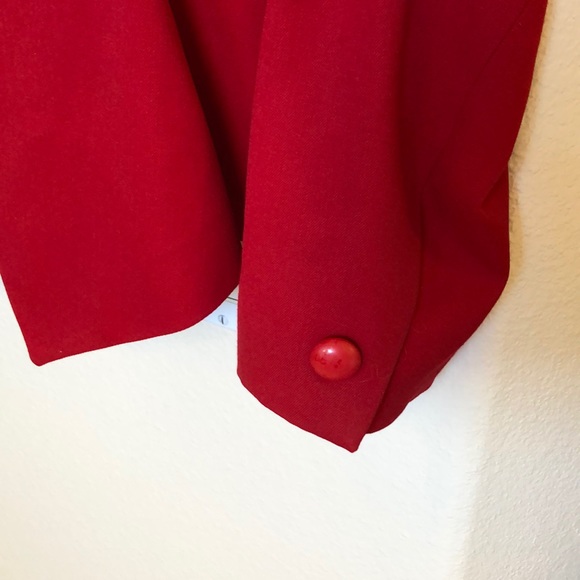 Women's Saville Red 100% Wool Blazer - Picture 7 of 16